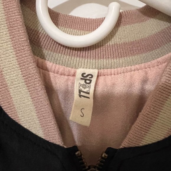 Spell & Gypsy Collective Blue Skies Bomber Jacket Size S - Picture 4 of 11